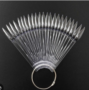 Muestrario de Uñas Stileto Transparente